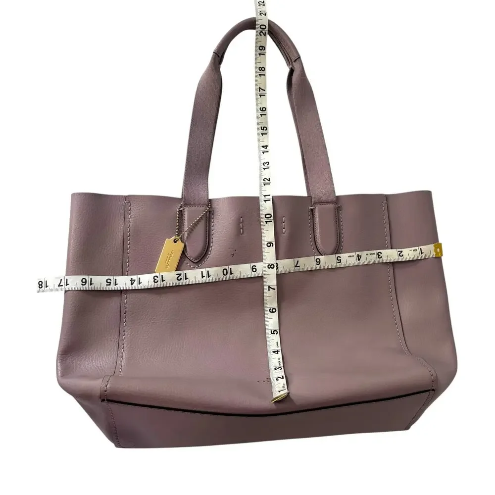Coach Derby Tote Bag Pebbled Leather Handbag Soft Lilac Pink Purple Purse 58660 - Picture 14 of 15